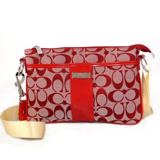 Coach Madison In Signature Small Red Crossbody Bags CFG | Coach Outlet Canada